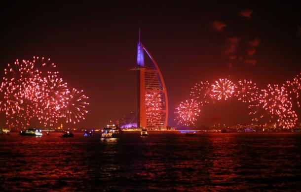 Fireworks view on Burj Al Arab