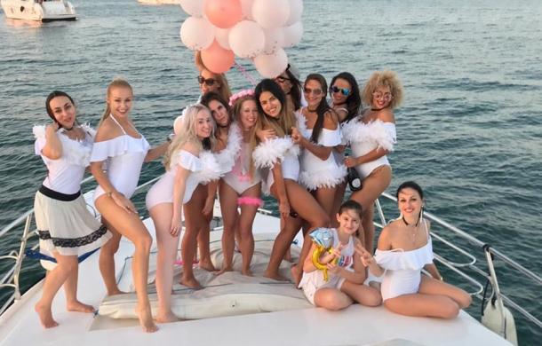 Girls on board celebrating birthday