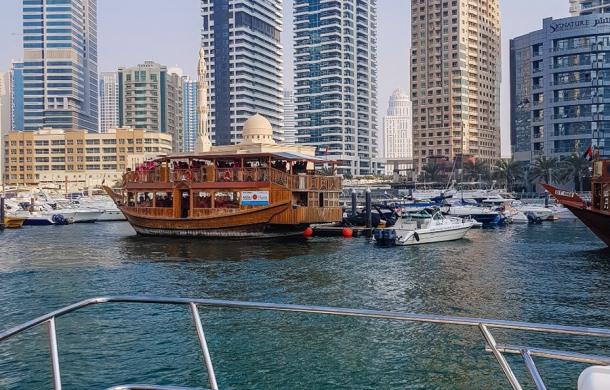 Dubai Marina view form a yacht